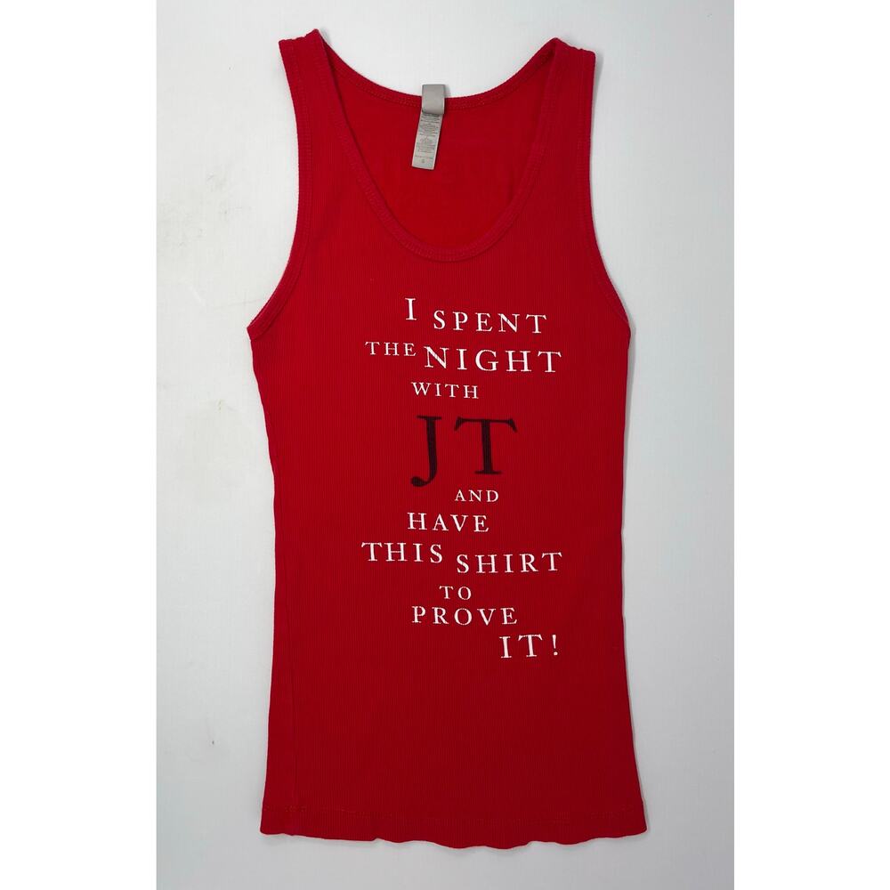 Justin Timberlake I Spent the Night with JT Tank Top Pre-Owned size S Concert T